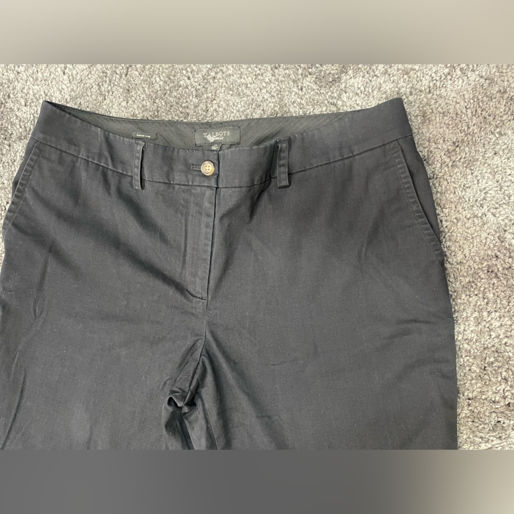 Talbots signature Flare wide black cotton blend pants women’s size 14 - Picture 4 of 13